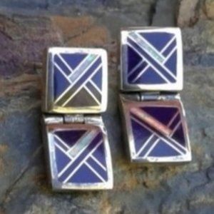 Sterling Silver Inlaid Earrings